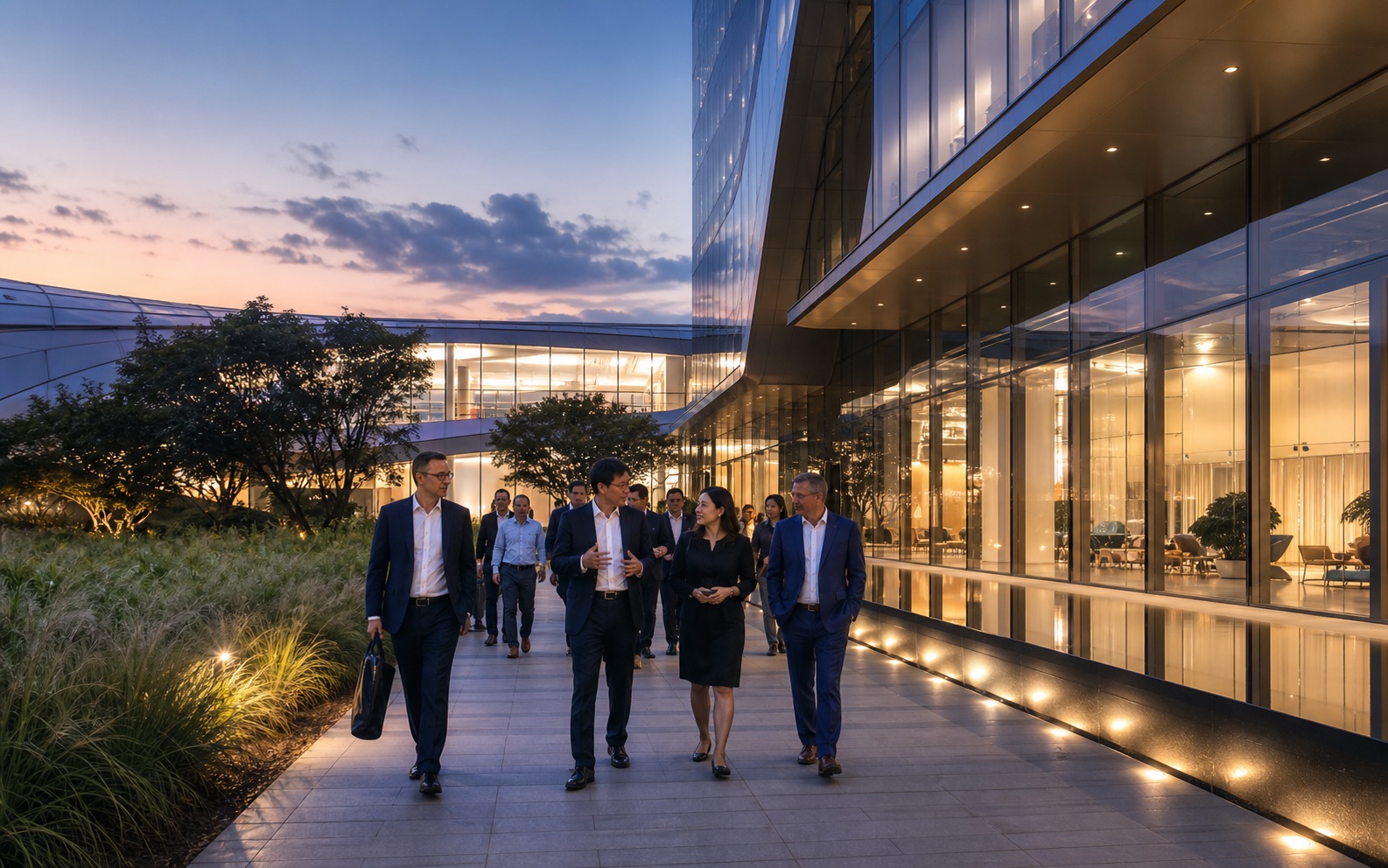 International technology delegation at an innovation campus
